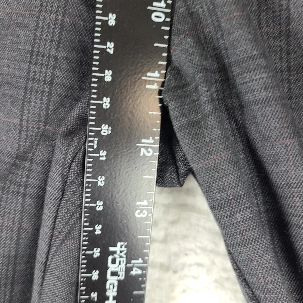 Banana Republic Pants Mens 34x34 Dark Gray Plaid Slim Tapered Fit Dress Slacks